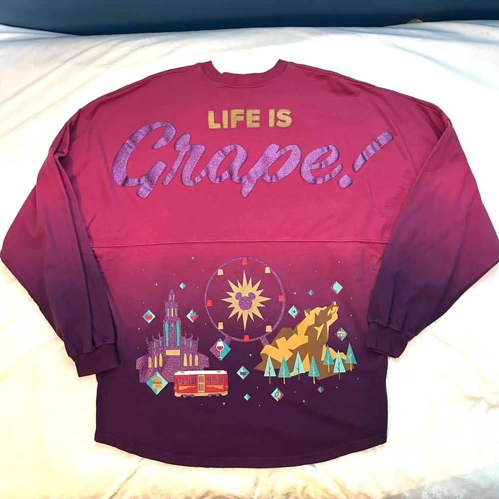 Disney Food & Wine Festival 2022 LIFE IS GRAPE Spirit Jersey Men XL Ombré purple
